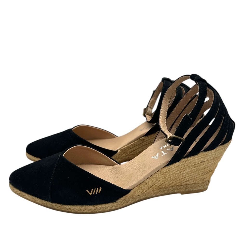 Viscata Barcelona, Made in Spain, Ullastret Suede Espadrille Wedges - Picture 2 of 6